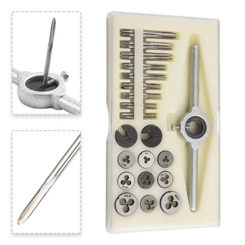 31Pcs HSS Tap And Die Set For Precision Metric Threads M1 To M2.5 Compact Handy Tool Kit For Model Making Watchmaking And Engineering Easy Carry For On The Go Thread Repair, HSS taps and dies in case