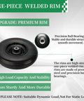 Flat Free 13 Inch Wheelbarrow Tire and Wheel Replacement with welded rim and precision ball bearings, 4.00-6 size.
