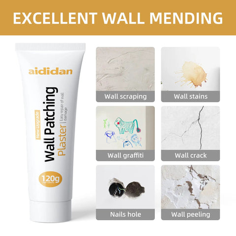 Quick Fix Wall Patch Kit For Holes And Dents Fast Dry Putty Paste That Bonds To Drywall And Wood And Damp Surfaces Waterproof Spackle For Home Repairs Easy Sanding No Mess Mending Solution
