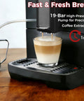 Kick Start Your Day With This Sleek Automatic Espresso Machine Packing A Built In Grinder 19 Bar Pressure And Quick Self Clean Touch Panel For Hella Smooth Latte And Cappuccino Shots At Home Or Work, brewing espresso.