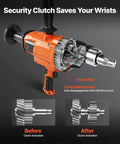 Diamond Core Drill For Concrete And Stone, 0.8 To 6.3 Inch Hole Diameter, 2000W Beast Power, clutch mechanism detail