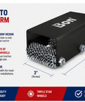 Triple Star Wheel Carpet Roller For Easy Grip And Smooth Stretching Pro Grade Carpet Install Tool For Seaming And Traction