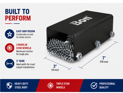 Triple Star Wheel Carpet Roller For Easy Grip And Smooth Stretching Pro Grade Carpet Install Tool For Seaming And Traction