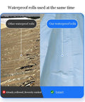 Comparison of waterproof rolls showing Heavy Duty Aluminum Roof Tape Tough As Nails Butyl Asphalt Sealant Fixing Roof Leaks And Window Cracks Rock Solid Weatherproof.