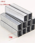 Top Shelf Steel Narrow Crown Nails For Heavy Duty Triple Action Staple Gun 1.2Mm Wire Gauge 14Mm length 1000 pieces stacked
