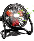 Rechargeable Outdoor Floor Fan Portable Beastly High Velocity Cooling Fan With LED Light USB Type C Port Cordless Industrial Metal Blade