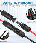 Connecting instruction for 10 AWG Solar Extension Cable 100 Feet With Male To Female Connector Flexible Tinned Copper Wire