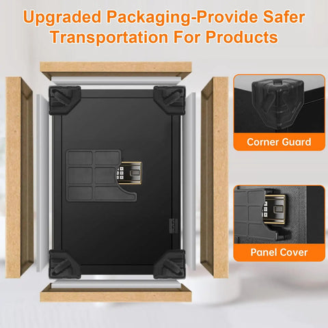 Large 3.4 CuFt Fireproof Safe Box For Home Digital Security Safe waterproof packaging details with corner guard and panel cover