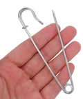 Heavy Duty Safety Pins Set By Adorainbow, 50 Pack Super Strong Iron Brooches for thick garments in hand.