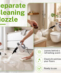 Oviievek Handheld Steam Cleaner With 15 Pcs Accessories And 1050W Fast Heating cleaning floor with steam and separate nozzle.