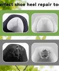 Straight Up Fix For Tattered Soles, 8 Piece White Microfiber Shoe Repair Patches on shoe heel repairs and damage.