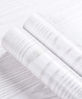 White Wood Peel and Stick Wallpaper Roll 15.8 x 394 Inches For Cabinets, Countertops, Desks, Dining Tables, And Old Furniture Waterproof
