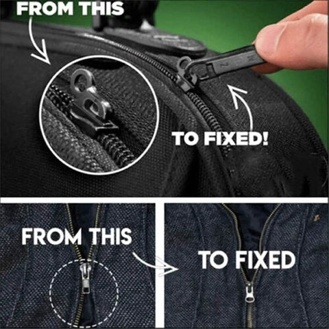 Zipper Repair Kit Quick Fix Clip For Coats Jackets Luggage And Backpacks No Fuss Zip Slider Rescue 6 Piece Universal Zipper Repair Set