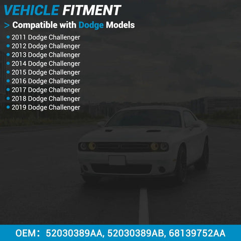 Gas Cap Replacement For Dodge Challenger 2011 2019 Fuel Tank Cap 52030389AA 52030389AB 68139752AA Easy Install compatibility chart