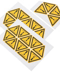 24 Pack Yellow PVC Factory Warning Stickers Safety Decals For Equipment And Machinery Easy To Stick Not Easy To Fall Heavy Duty Worksite