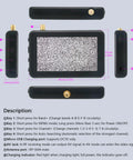 3 Inch Micro FPV Monitor With 480x320 LCD Display 5 8Ghz 40 Channel Auto Search Built In Battery RaceBand Ready side view diagram