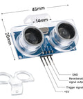 Ultrasonic Sensor Kit 5 Pack HC SR04 Distance Modules With Mounting Brackets for Arduino and microcontroller projects