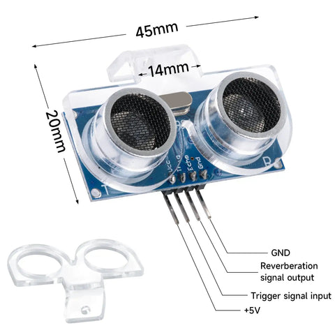 Ultrasonic Sensor Kit 5 Pack HC SR04 Distance Modules With Mounting Brackets for Arduino and microcontroller projects