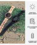 Descent G2 Watch Style Dive Computer With Bright AMOLED Display And Sapphire Lens For Real Time Readouts 10 ATM Rating shown with black band on sand