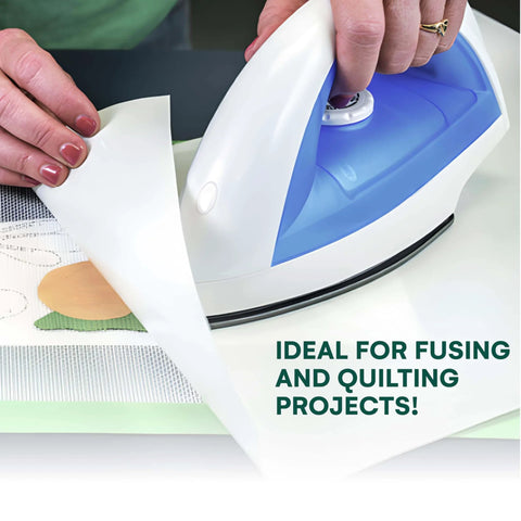 Three Pack PTFE Sheets In Multiple Sizes Non Stick Transparent Reusable Sheets used with an iron for crafting projects