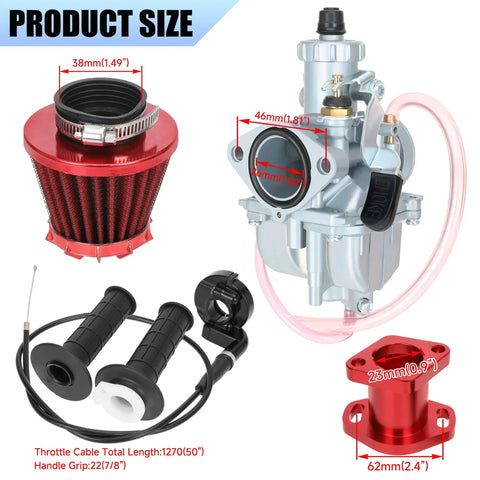 26mm Carburetor Throttle Assembly Kit Replacement for Predator 212cc 224cc 196cc Engines with components shown