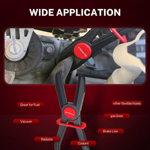 Hose Pinch Off Pliers Set Straight 5.9 To 10 Inches Clamp Pliers For Flexible Fuel Lines Radiator Coolant Brake Hoses And Vacuum Lines Plastic Construction Not For Rigid Or High Pressure Lines