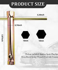 Dual End Spark Plug Socket 5/8 Inch and 16-18 mm T-Bar Wrench dimensions and features for cars and motorcycles