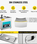Dope Ultrasonic Vinyl Record Cleaner 6L 40kHz with stainless steel SUS304 features, noise reduction lid, and built-in handles.