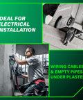Person using Heavy Duty 5 Inch Wall Chaser For Concrete And Masonry With 15 Amp Electric Cutter And Beast Power Drive System