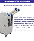Heavy Duty Shop Cooler Rig With Smart Controls And Massive Fourteen Liter Tank Drops Killer Chill For Busy Warehouse And Garage Zones At 18700 Btu Just Plug Straight Into Any 110V Wall Socket, featuring dual air discharge tubes.