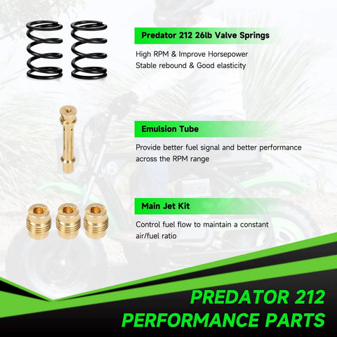 Exhaust Pipe Kit For Predator 212cc And GX Engines Fits Coleman Mini Bike CT200U EX BT200X Baja Warrior With Valve Springs and Parts