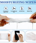 Close-up of moisturizing wipes, showing softness and gentle use on electronic devices, 4 Pack 240 Count Electronic Screen Cleaner Wipes