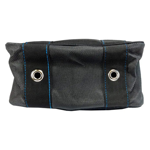 Heavy Duty Diving Weight Bag For 60 Lb Lead Weights, Large U Shaped Zip Opening That Fits Most Weight Integrated BC Pockets, back view