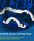 Pro Grade Turbo Engine Timing Tool Kit With Camshaft Locking Tools shown on engine background for Chevy Cruze Vauxhall Opel