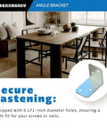 Heavy Duty 90 Degree Galvanized Angle Brackets Built From Workhorse 18 Gauge Steel With Knockout Rust Resistant Coating Ready For Pro Grade Diy Framing Shelving And Swift Home Fixes Bulk Pack Of 1000 shown in secure fastening setup.