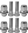 Top Notch M12x1.5 Chrome Lug Nuts With Matching Wheel Studs For Toyota Corolla Camry C-Hr Lexus And Scion, Killer Mag Seat Washer Style Steel Kit That Stays Rust Free And Looks Fresh. Chrome M12x1.5 lug nuts and wheel studs, mag seat steel kit