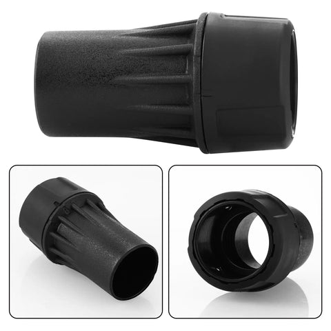 Universal 1-1/4 Inch Dust Collection Quick Connector Adapter for Vacuum Hoses fits sander miter saw table saw front, side views