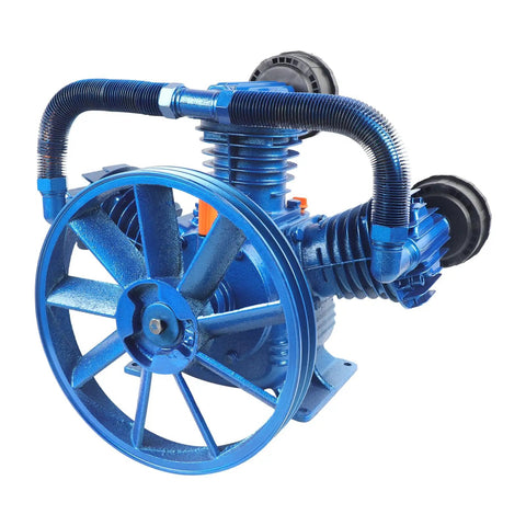 Top Tier 175PSI 10HP Double Stage Piston Air Compressor Pump Head With High Eff 0.34m³/min Air Flow Cast Iron Build Perfect for Chemical And Light Industry Jobs Ready To Roll