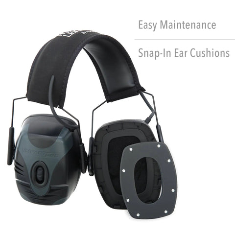 Impact Pro Electronic Earmuff With NRR 30 For Shooters Amplifies Ambient Noise Up To 4x Built In Microphones adjustable headband
