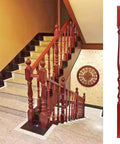 Rock Solid Wooden Stair Spindles For Deck Patio Balcony Porch Indoor Outdoor Railing System Top Shelf Quality With Easy Install 6X6X95Cm Baluster Posts 15 Pack, solid wooden baluster in indoor staircase.
