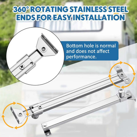 Heavy Duty Stainless Steel Boat Hatch Lid Stay Rod And Adjustable Marine Window Holder With Tough As Nails Build and slide free adjustment for RV yachts.