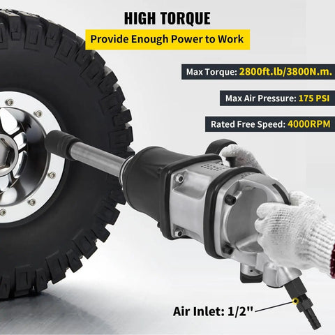 Heavy Duty One Inch Pneumatic Air Impact Wrench Delivers 3800 Nm Of Raw Torque To Crack Stubborn Lug Nuts Like Butter Providing No Sweat Performance For Every Gearhead