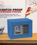 Bolt Down Small Safe Box With Digital Lock For Home And Office, steel security electronic lockbox with scratch-proof finish.