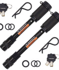 Keyed Alike Five Eighth Inch Trailer Hitch Lock Set For Adjustable Channel Mounts With Double Safety Heavy Duty Tow Hitch Receiver Locking Pins Fits Class Three Through Five Hitches, showing 2 locks with keys and clips
