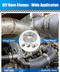 Cut To Fit Stainless Steel Hose Clamp Kit That Is DIY Friendly With A 32.81 Foot Roll Of 304 Band And 20 Reinforced Fasteners in use