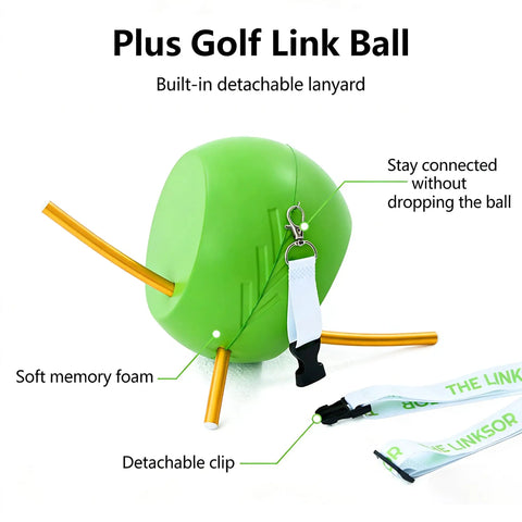 Upgraded Golf Swing Trainer Ball For Posture Correction And Muscle Memory Portable Golf Training Aid with lanyard