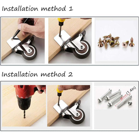 Heavy Duty Furniture Caster Wheels Set Of 4 With Brake And U Bracket Glide Smooth On Any Floor Silent Tpe Rubber Swivel Castors Built Tough For Everyday Loads Double Bearing Total Game Changer Move Day