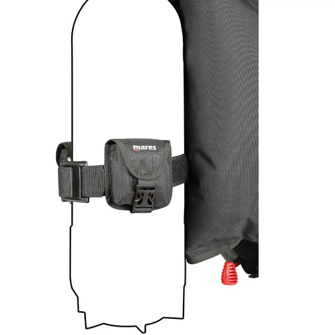 Side view of Ultra Lightweight Foldable Travel Scuba BCD Jacket For Unisex Divers with quick release ballast system