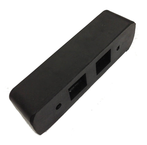 T-42 Solid Molded Rubber Trailer Bumper With Drilled Mounting Holes And Galvanized Washers, Impact Absorbing Weather Resistant Shield
