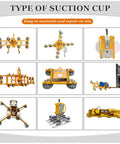 Types of suction cups for Built Tough Heavy Duty Vacuum Glass Lifter With Adjustable Frame Design And Pro Grade Suction Cup Robot.